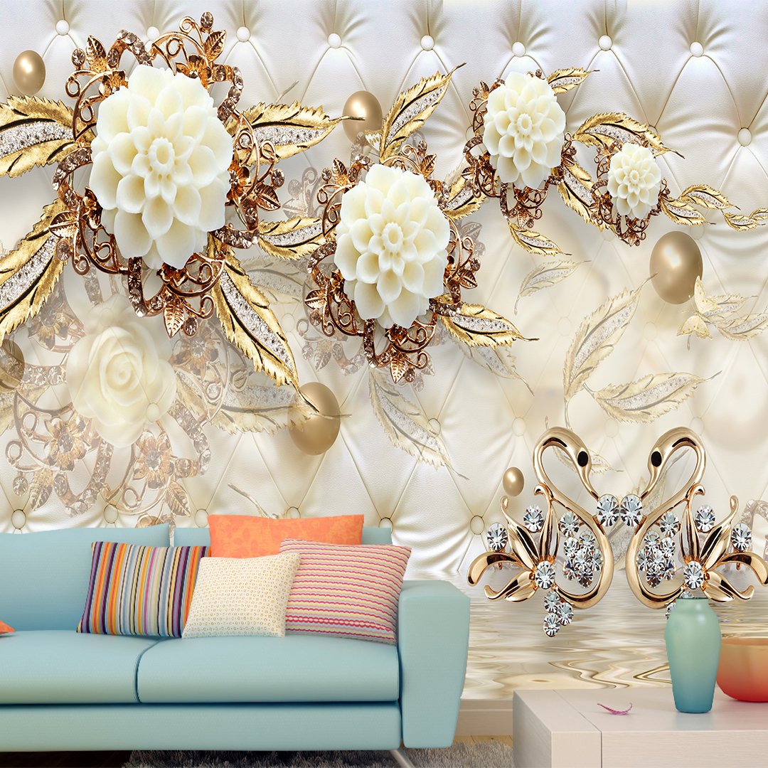 3D Floral Wallpaper DDS419
