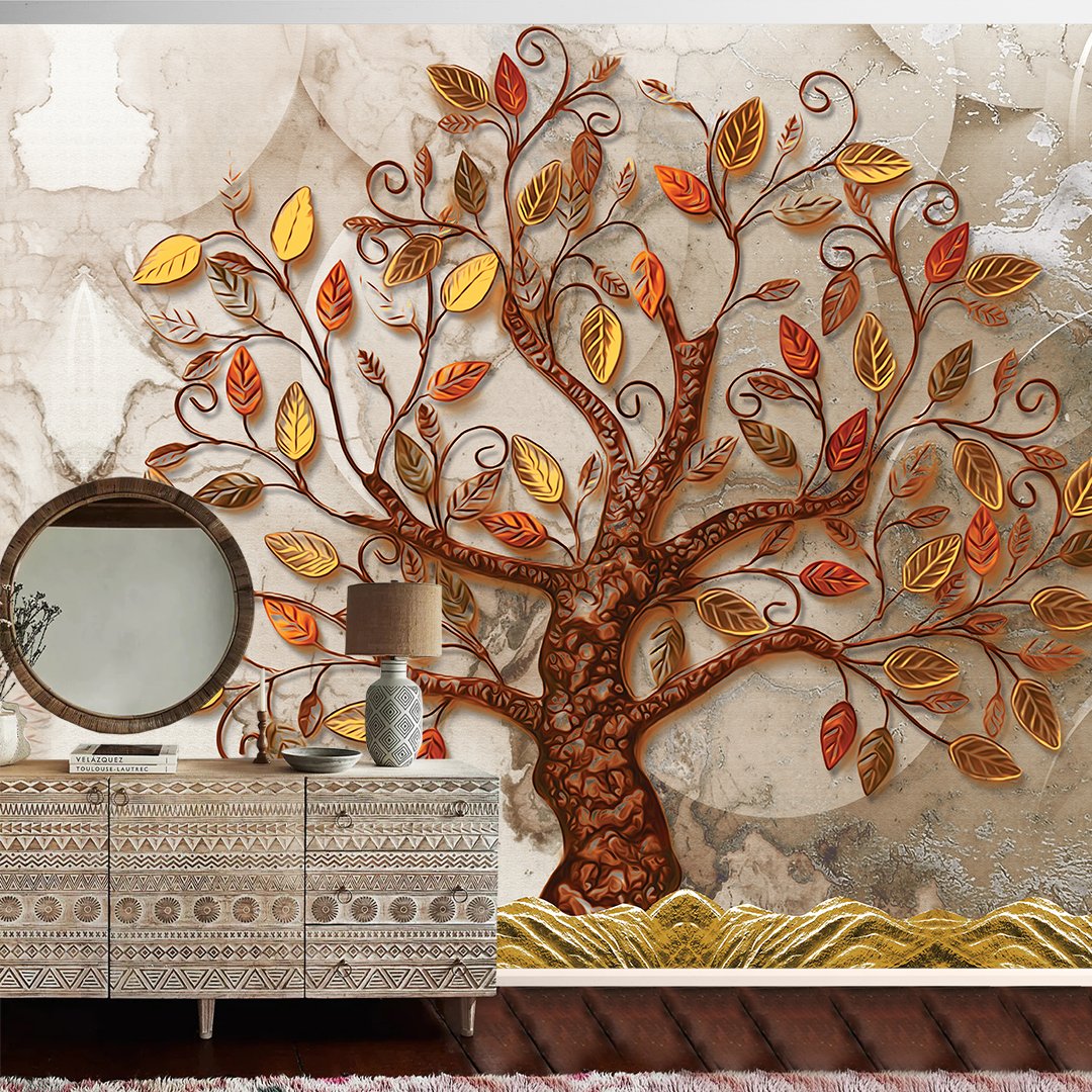 Customized 3D Tree Wallpaper DDS341 2