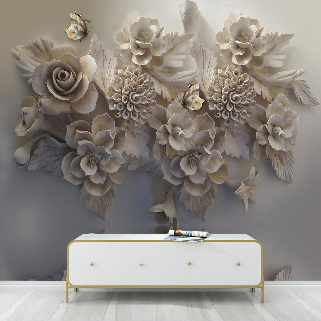 3D Floral Wallpaper DDS308
