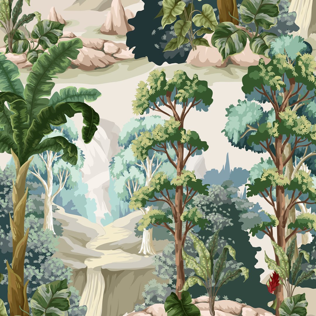 3D Tropical Tree Wallpaper DDS354 4