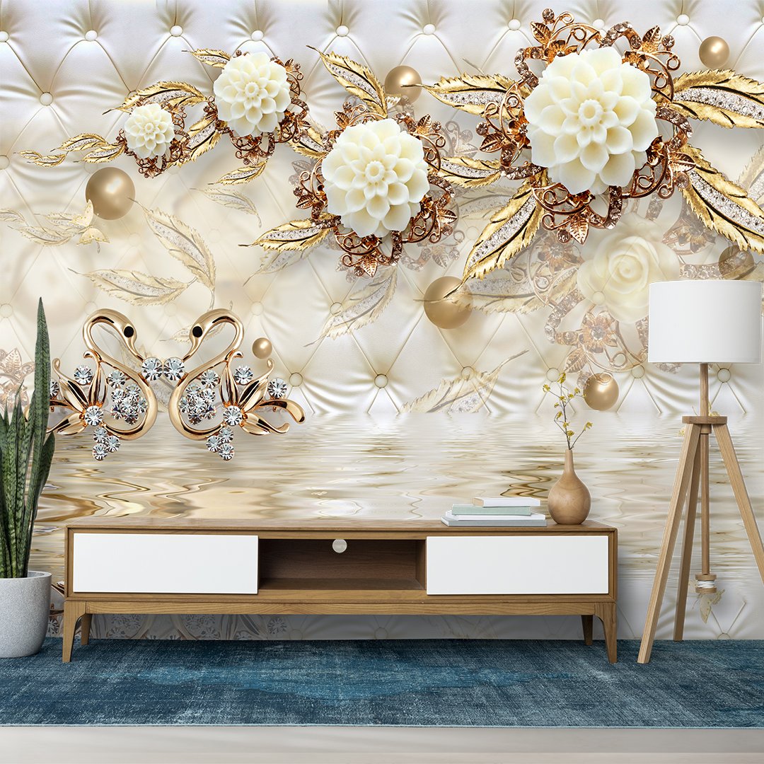 3D Floral Wallpaper DDS419 3