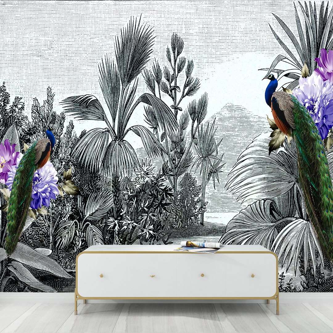 Peacock Traditional Wallpaper DDS059